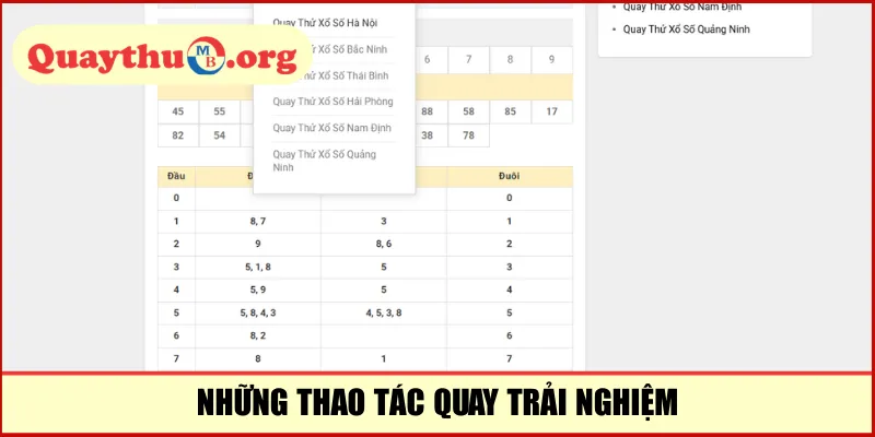 Những thao tác quay trải nghiệm